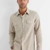 Online Sportscraft Mclure Long Sleeve Shirt in Biscuit