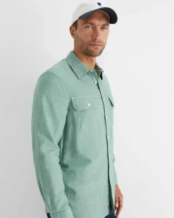 Best Sportscraft Mclure Long Sleeve Shirt in Sage