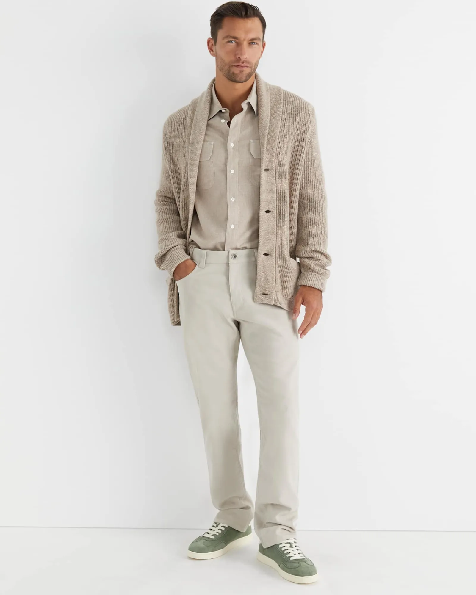 Online Sportscraft Mclure Long Sleeve Shirt in Biscuit