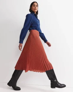 Clearance Sportscraft Megan Polka Dot Midi Skirt in Multi