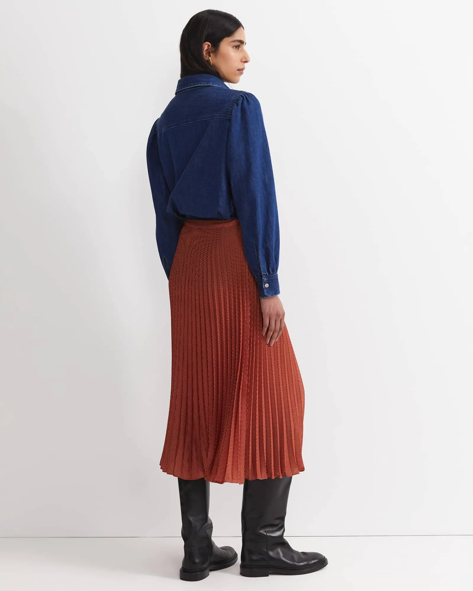 Clearance Sportscraft Megan Polka Dot Midi Skirt in Multi