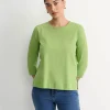 Fashion Sportscraft Mercerised Cotton 3/4 Sleeve Tee in Avocado