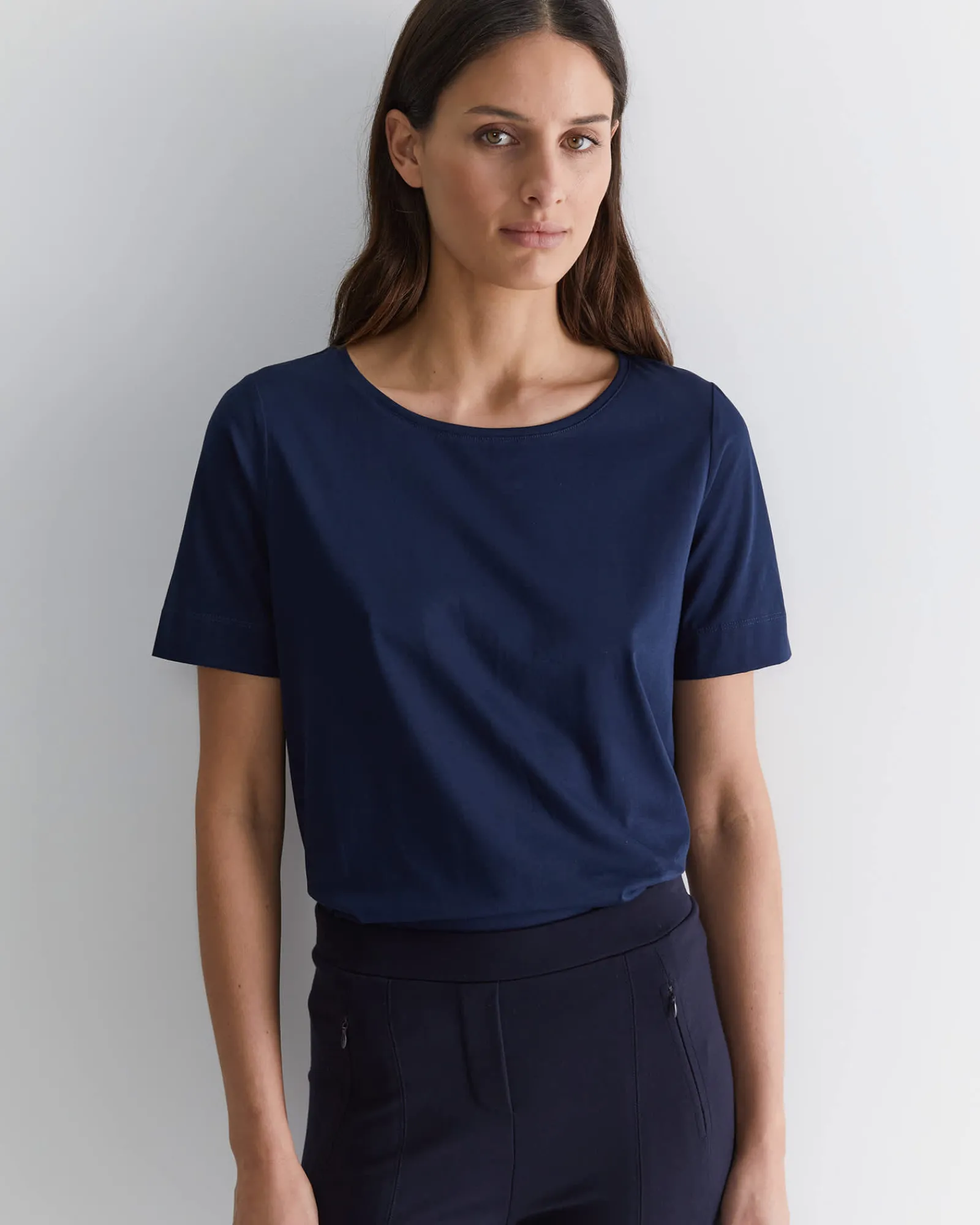 Sale Sportscraft Mercerised Cotton Tee in Navy