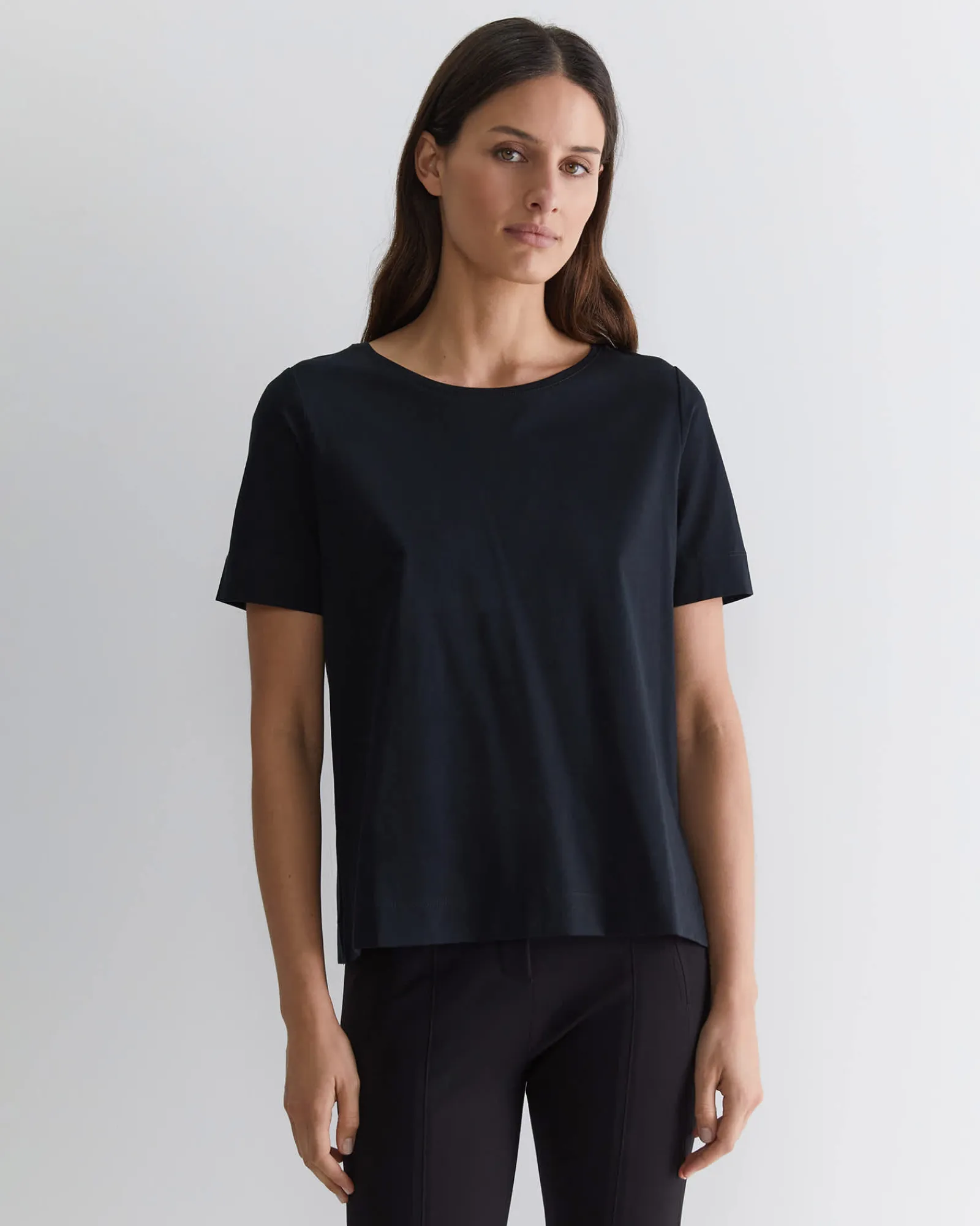 Sale Sportscraft Mercerised Cotton Tee in Black
