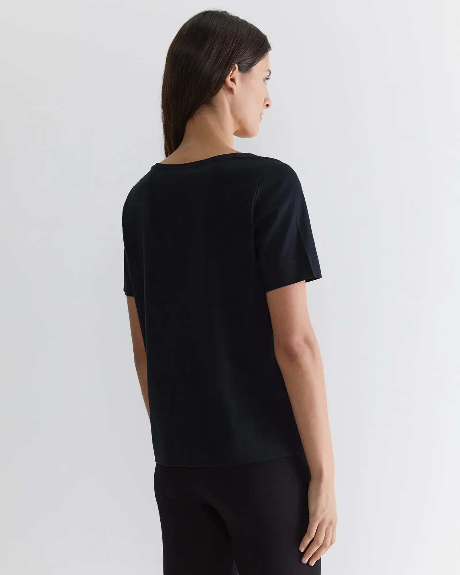 Sale Sportscraft Mercerised Cotton Tee in Black