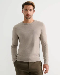 Discount Sportscraft Merino Crew Neck Knit in Birch