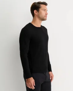 Sale Sportscraft Merino Crew Neck Knit in Black