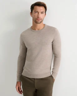 Discount Sportscraft Merino Crew Neck Knit in Birch