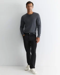 Hot Sportscraft Merino Crew Neck Knit in Charcoal Melange CharcoalMelange