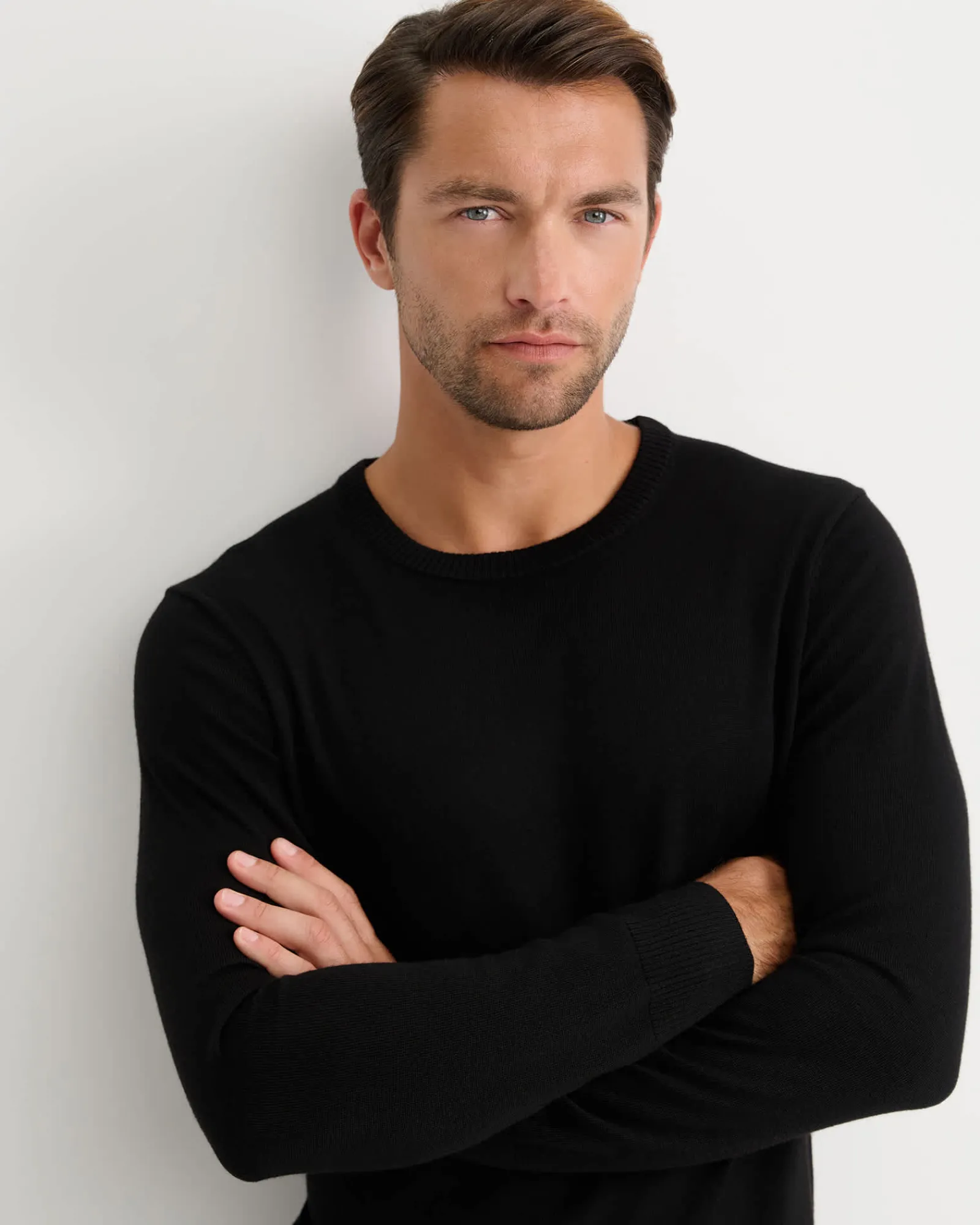 Sale Sportscraft Merino Crew Neck Knit in Black