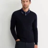 Outlet Sportscraft Merino V-Neck Knit in Navy
