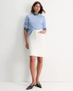 Clearance Sportscraft Merino Wool Baby Cable Sweater in Pale Blue PaleBlue