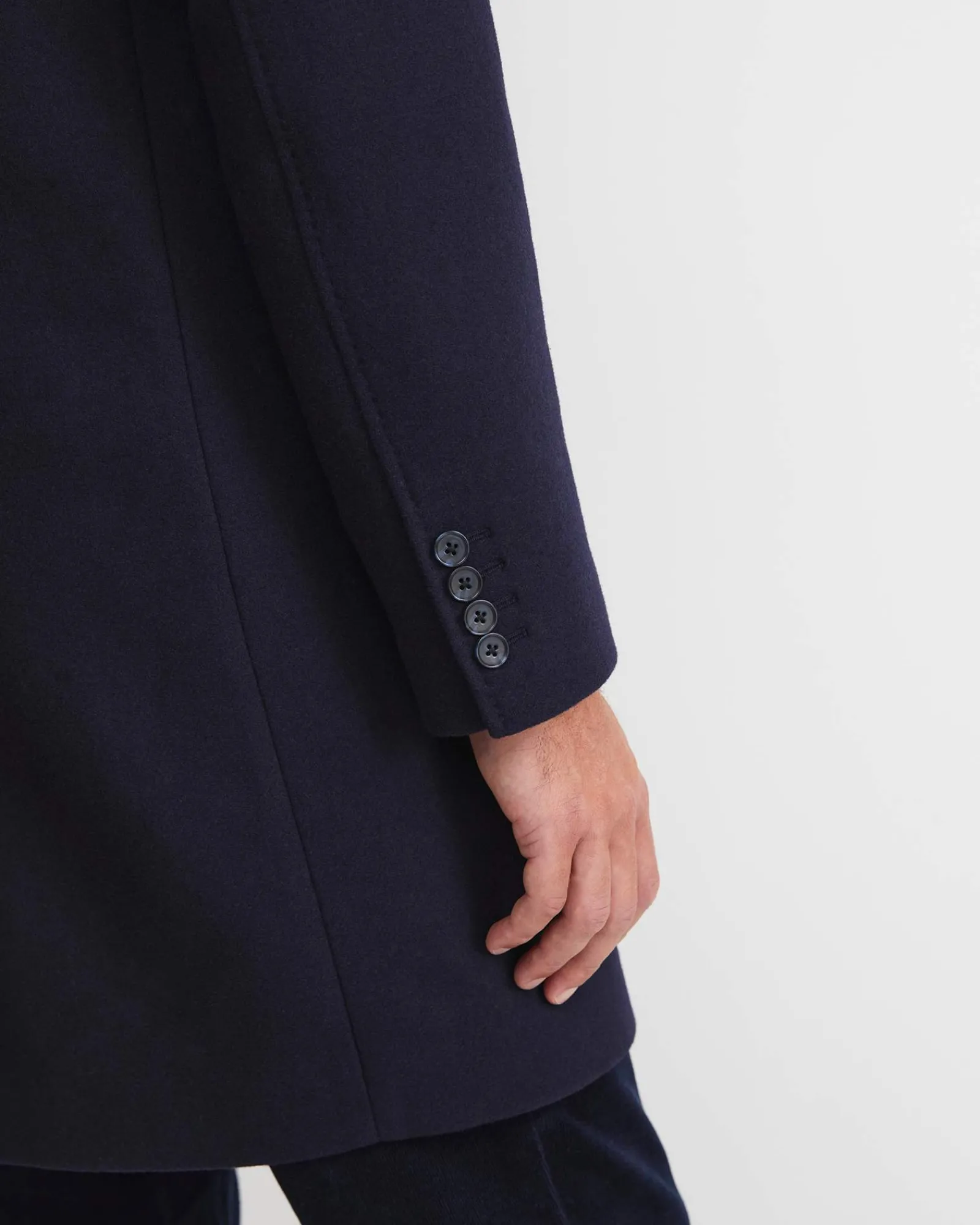 Best Sportscraft Micah Wool Blend Coat in Navy