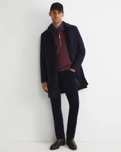 Best Sportscraft Micah Wool Blend Coat in Navy