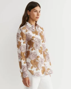 Hot Sportscraft Miranda Cotton Silk Shirt in Tan