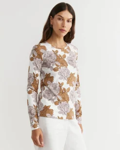 New Sportscraft Miranda Magic Long Sleeve Tee in Tan