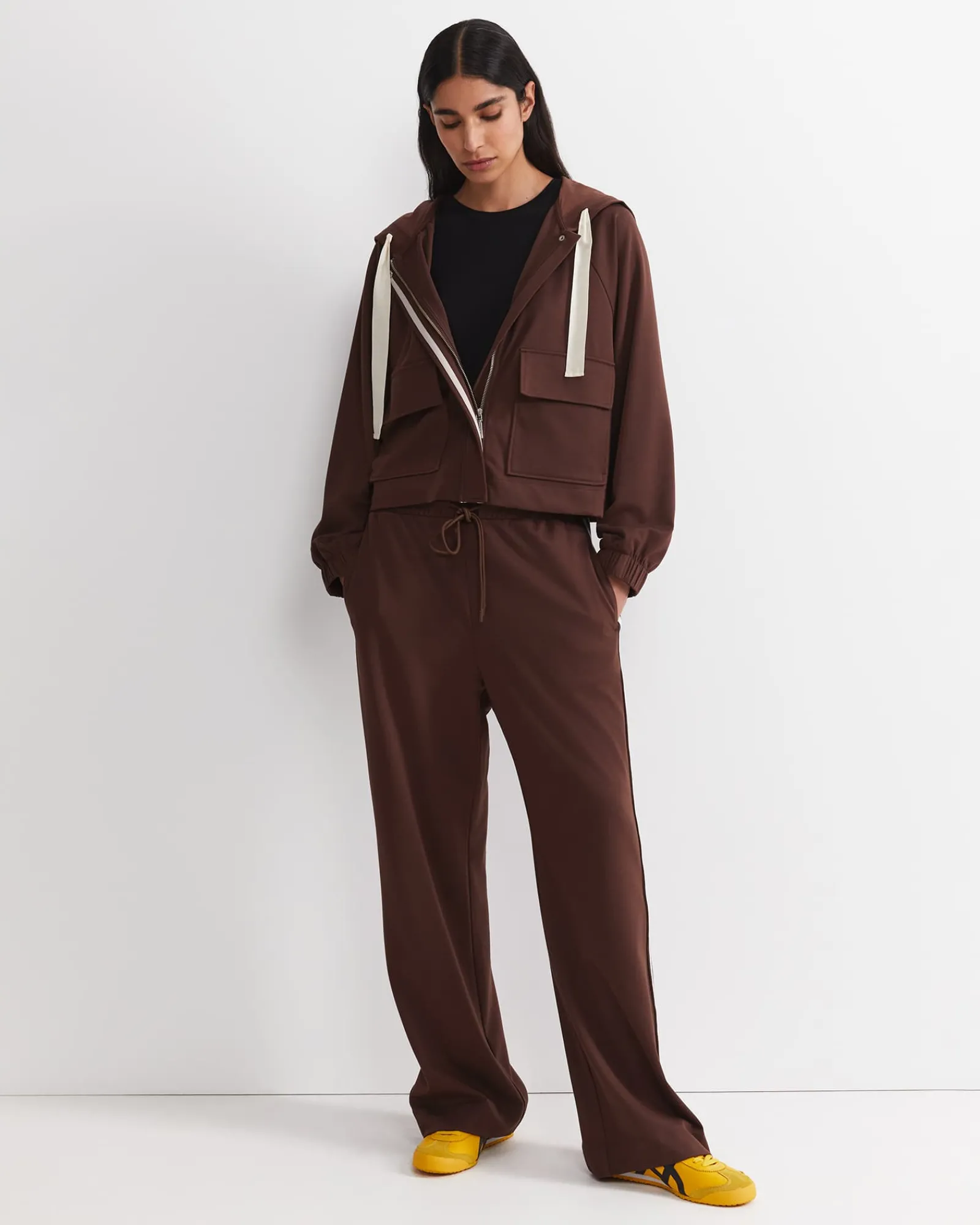Online Sportscraft Misha Straight Leg Track Pant in Chocolate