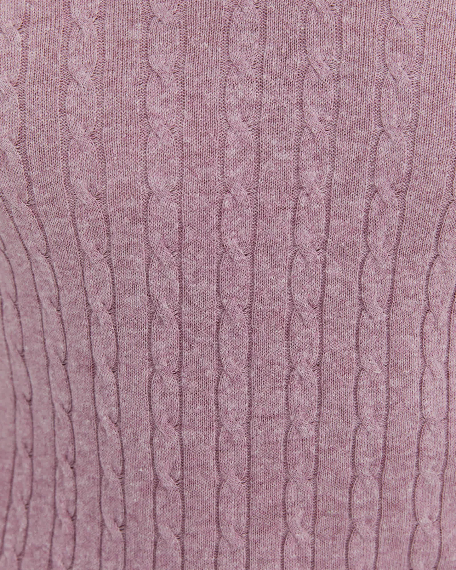 Clearance Sportscraft Murrinar Cable Knit Polo in Pink Melange PinkMelange