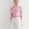Discount Sportscraft Muse Liberty Long Sleeve Magic Tee in Whitepink White/pink