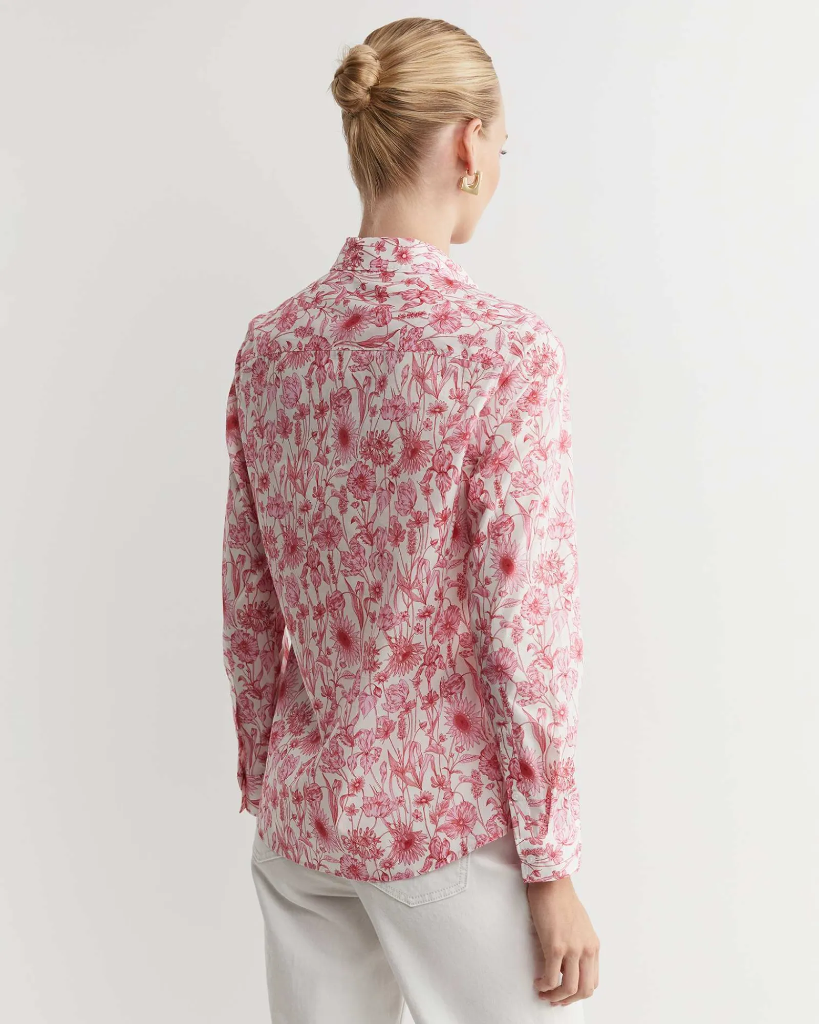 Outlet Sportscraft Muse Liberty Long Sleeve Shirt in Whitepink White/pink