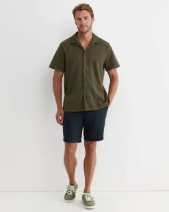Hot Sportscraft Nason Short Sleeve Pique Shirt in Khaki