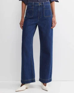 New Sportscraft Nili Wide Leg jean in Blue Wash BlueWash