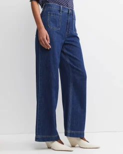 New Sportscraft Nili Wide Leg jean in Blue Wash BlueWash