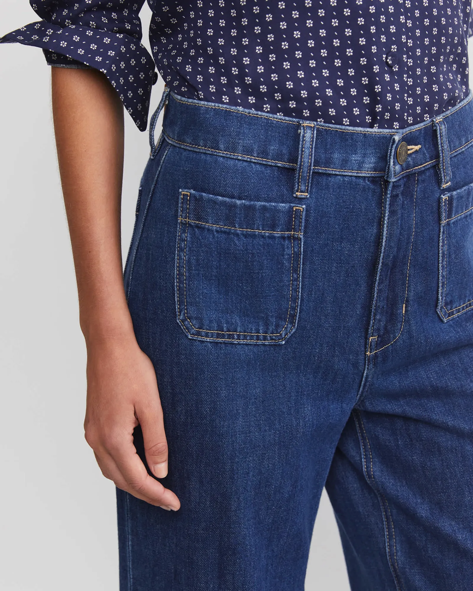 New Sportscraft Nili Wide Leg jean in Blue Wash BlueWash