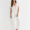 Fashion Sportscraft Nili Wide Leg Jean in Ivory