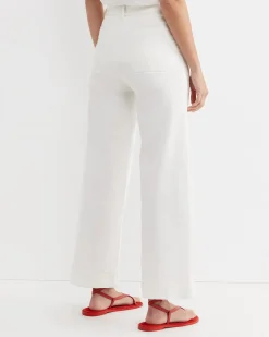 Fashion Sportscraft Nili Wide Leg Jean in Ivory