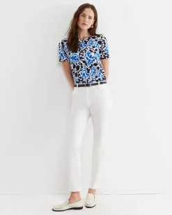 Clearance Sportscraft Nur Short Sleeve Mercerised Tee in Blue Multi BlueMulti