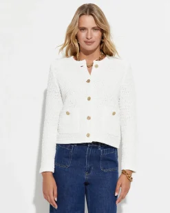 Fashion Sportscraft Olivia Tape Yarn Cardigan in Winter White WinterWhite