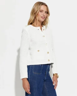 Fashion Sportscraft Olivia Tape Yarn Cardigan in Winter White WinterWhite