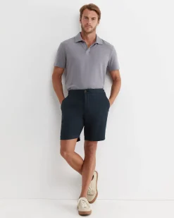 Fashion Sportscraft Osborne Linen Blend Polo in Grey