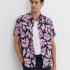 Outlet Sportscraft Ossary Short Sleeve Print Shirt in Pinknavy Pink/navy