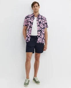 Outlet Sportscraft Ossary Short Sleeve Print Shirt in Pinknavy Pink/navy
