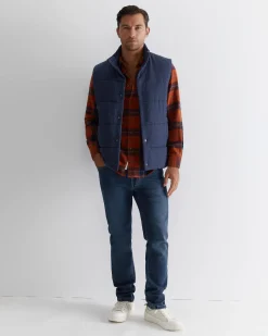 Fashion Sportscraft Owen Quilted Vest in Navy