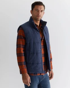 Fashion Sportscraft Owen Quilted Vest in Navy