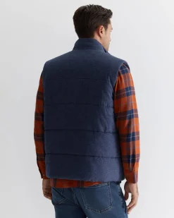 Fashion Sportscraft Owen Quilted Vest in Navy