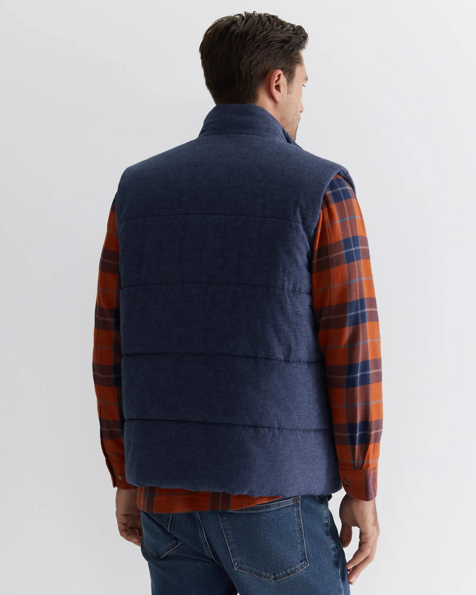 Fashion Sportscraft Owen Quilted Vest in Navy