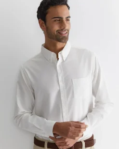 Discount Sportscraft Oxford Long Sleeve Shirt in White