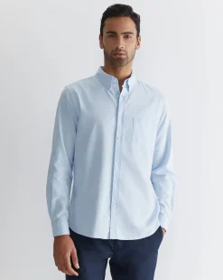 Clearance Sportscraft Oxford Long Sleeve Shirt in Frost Blue FrostBlue