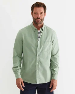 New Sportscraft Oxford Long Sleeve Shirt in Vine