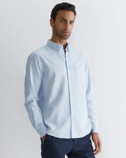 Clearance Sportscraft Oxford Long Sleeve Shirt in Frost Blue FrostBlue