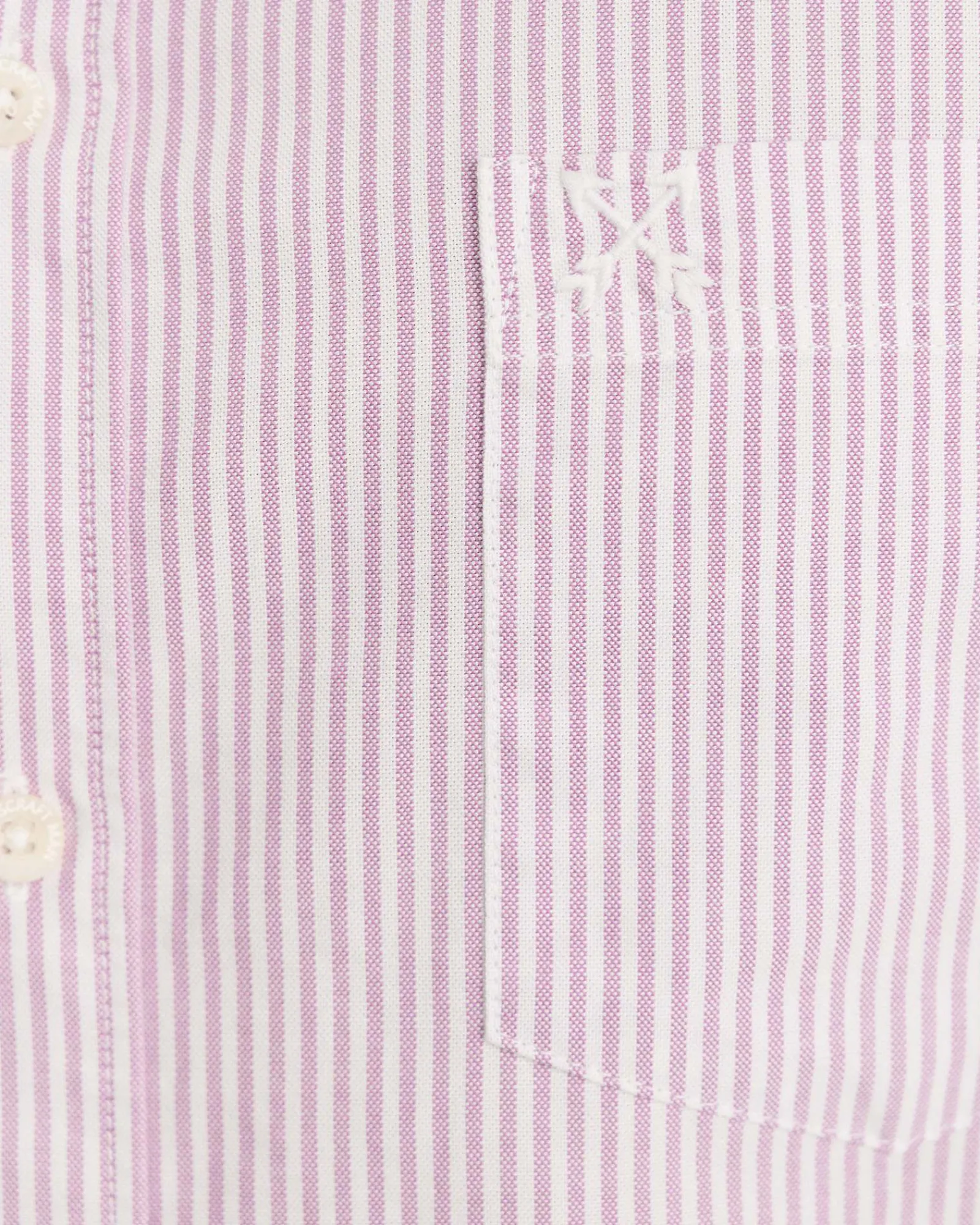New Sportscraft Oxford Stripe Long Sleeve Shirt in Fig