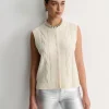 Fashion Sportscraft Pearl Chunky Cable Vest in Winter White WinterWhite