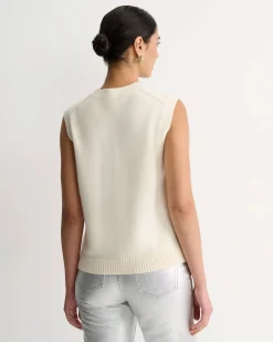 Fashion Sportscraft Pearl Chunky Cable Vest in Winter White WinterWhite