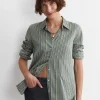 Clearance Sportscraft Pia Stripe Cotton Silk Shirt in Multi