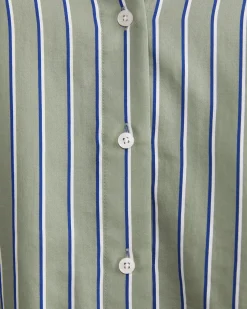 Clearance Sportscraft Pia Stripe Cotton Silk Shirt in Multi