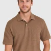 Outlet Sportscraft Pique Polo Melange in Mocha Melange MochaMelange